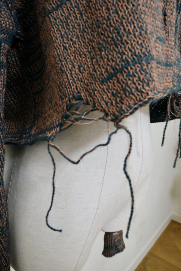 画像6: YuumiAria(ユウミアリア)mix knit cardigan khaki (6)