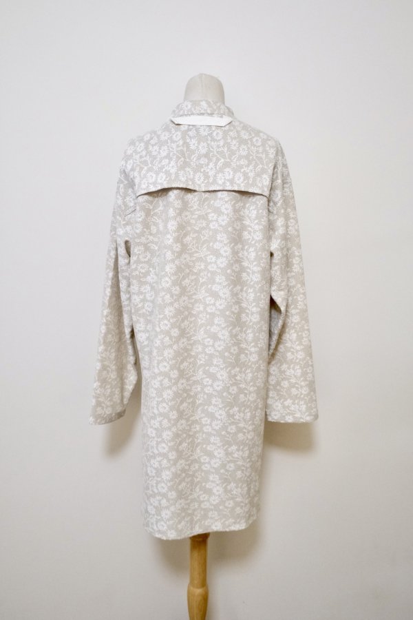 画像3: MERELY MADE( メアリーメイド)FLOWER JACQUARD LACE LONG SHIRTS / Pearl Ivory (3)