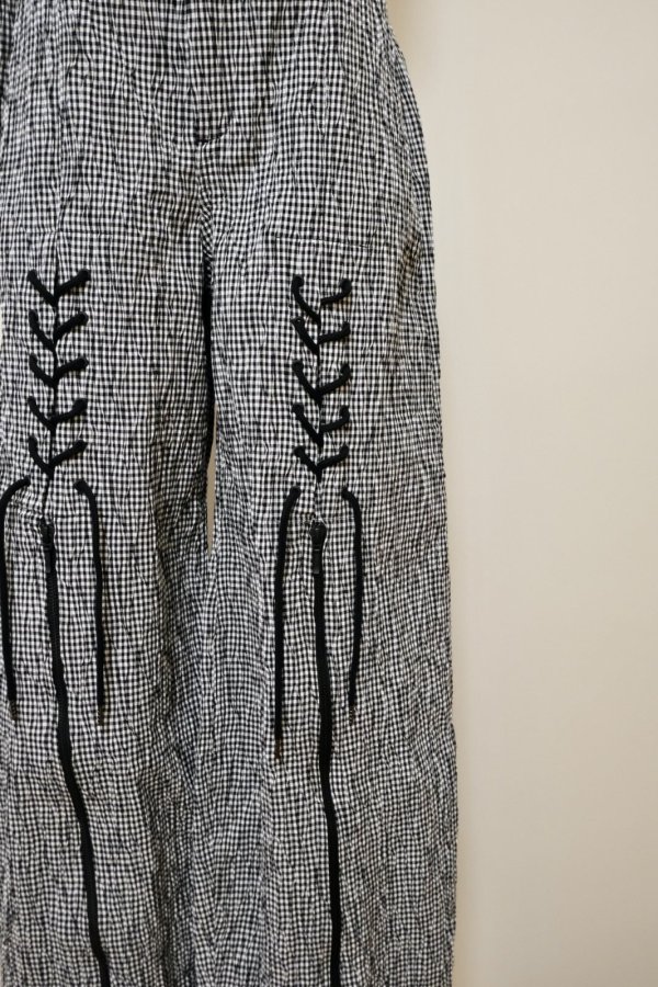 画像4: AOIWANAKA  スノーノイズギンガムチェックジャガードパンツ　2size (4)