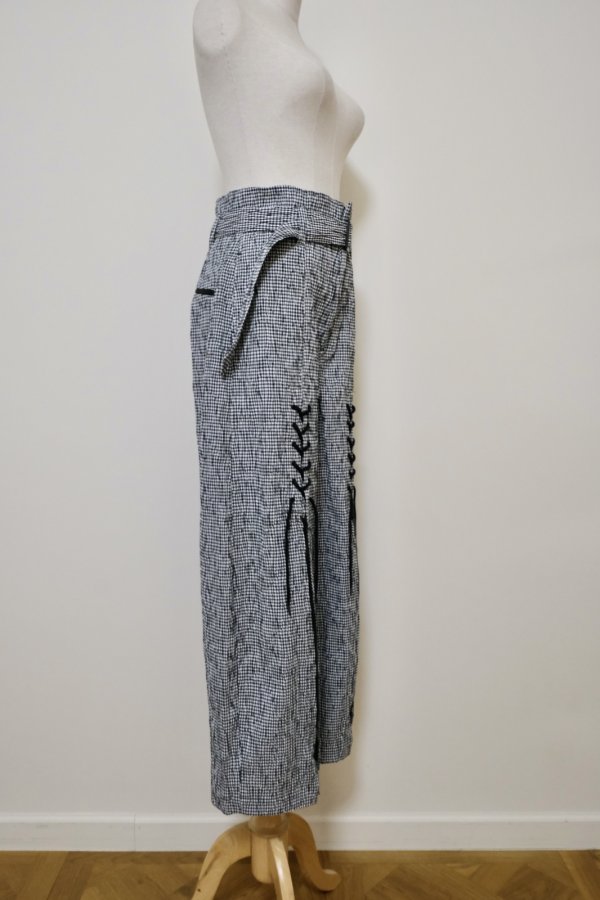 画像2: AOIWANAKA  スノーノイズギンガムチェックジャガードパンツ　2size (2)