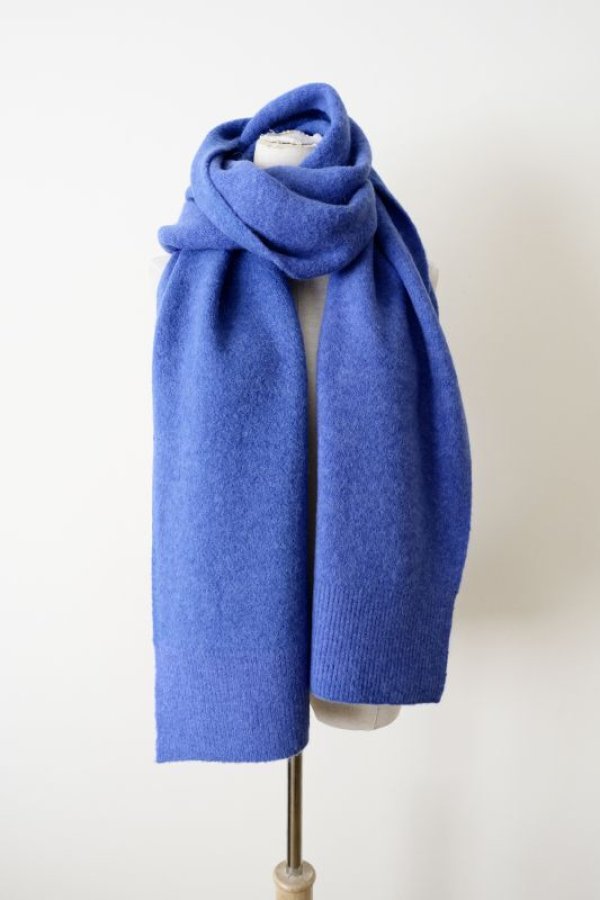 画像1: KLOKE ( クローク )Ascetic Wool Scraf Poseidon Blue (1)