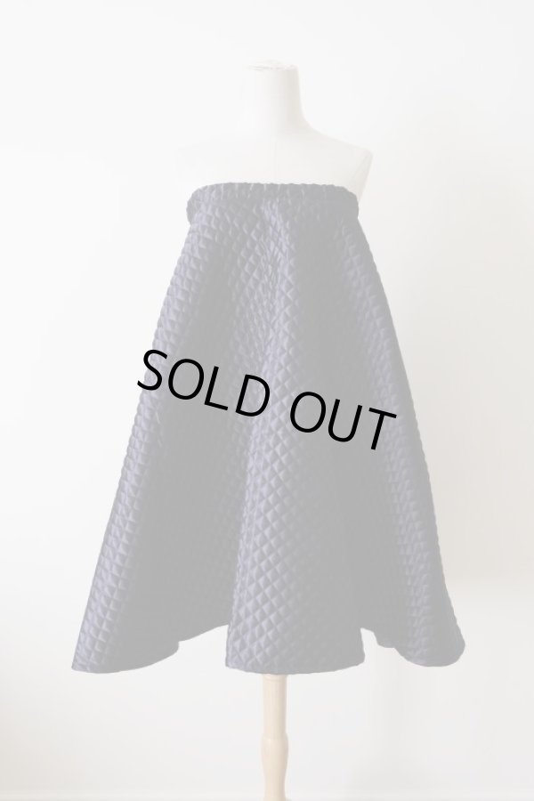 画像3: youmolaugh サテンキルティングスカート　NAVY (3)