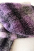 画像4: HENRIK VIBSKOV Sliced Wool Scarf  Purple Checks (4)
