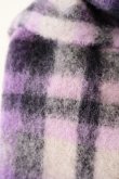 画像5: HENRIK VIBSKOV Sliced Wool Scarf  Purple Checks (5)