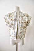 画像1: DECO depuis 1985 FLOWER QUILT PUFF SLEEVE VEST (1)