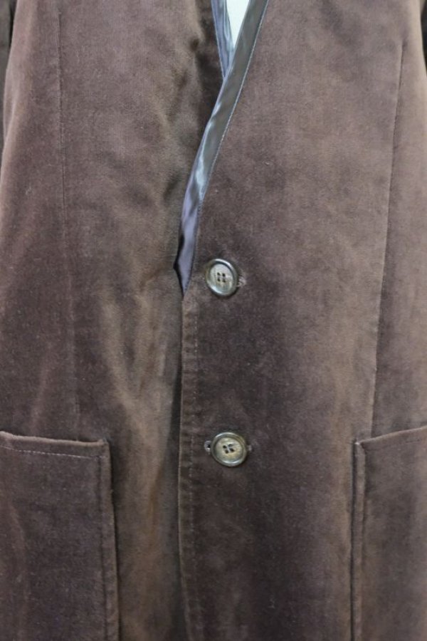 画像5: YuumiAria（ユウミアリア）No collar knit docking JK brown (5)