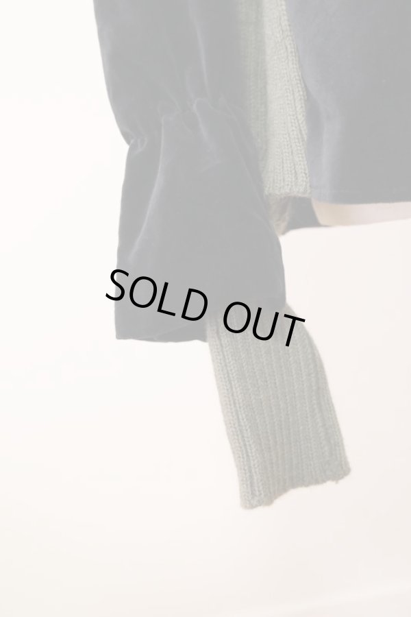 画像4: YuumiAria（ユウミアリア）No collar knit docking JK (4)