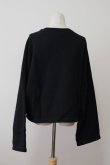 画像3: JUHA (ユハ）FLEECE SWEAT CROP P/O　black (3)