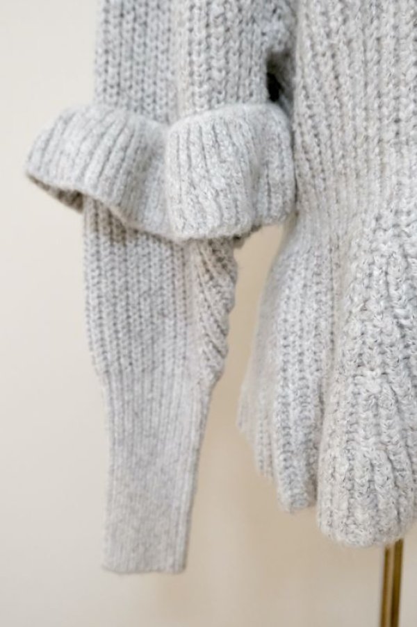 画像7: naokitomizuka (ナオキトミヅカ) Frill conscious knit　grey (7)