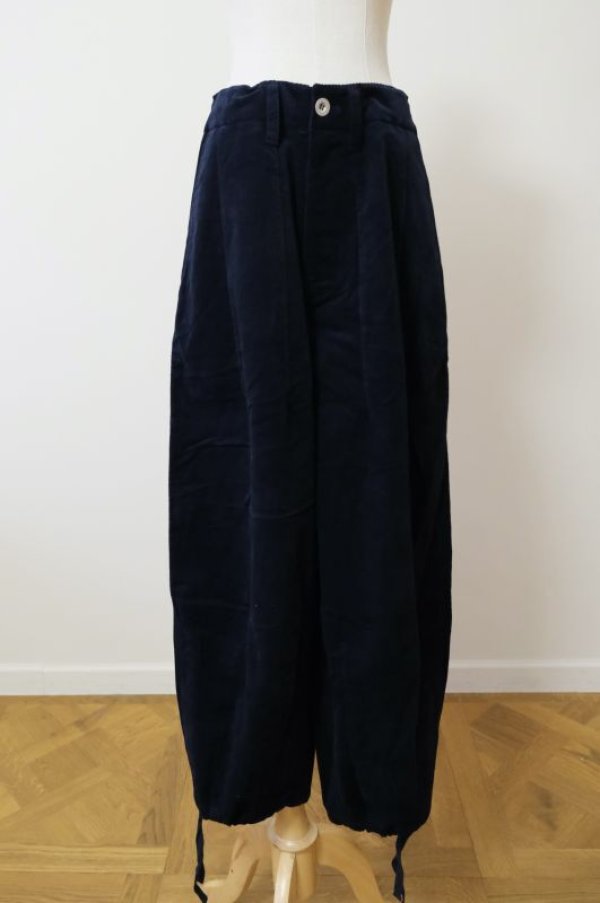 画像1: MERELY MADE（ メアリーメイド）REMIUM FLUFFY MOMADIC PANTS NAVY (1)