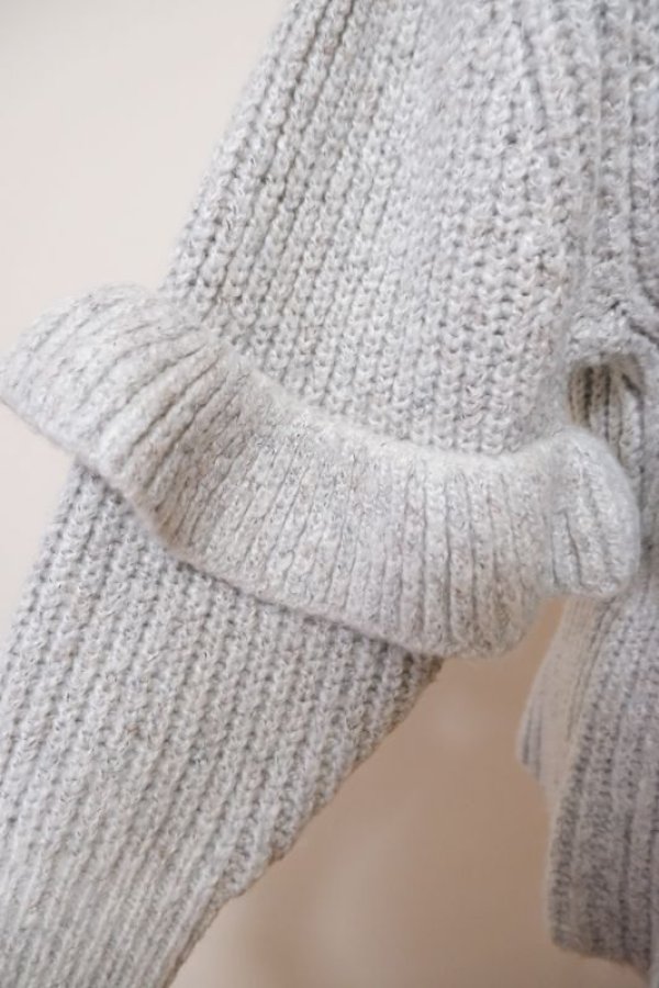 画像5: naokitomizuka (ナオキトミヅカ) Frill conscious knit　grey (5)