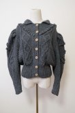 画像1: SIIILON Cathedral knit cardigan grey (1)