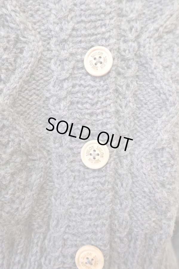 画像5: SIIILON Cathedral knit cardigan grey (5)