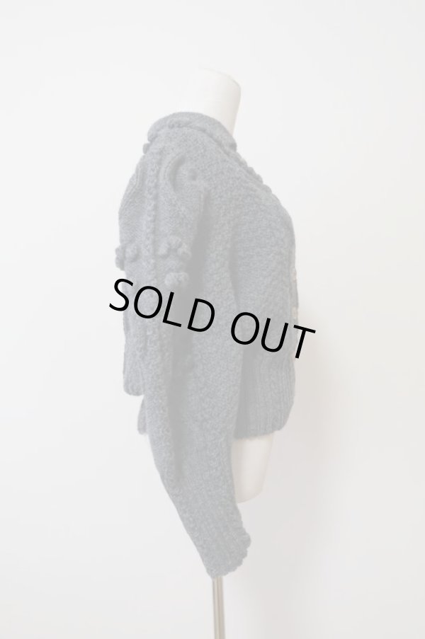 画像2: SIIILON Cathedral knit cardigan grey (2)