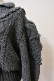 画像8: SIIILON Cathedral knit cardigan grey (8)