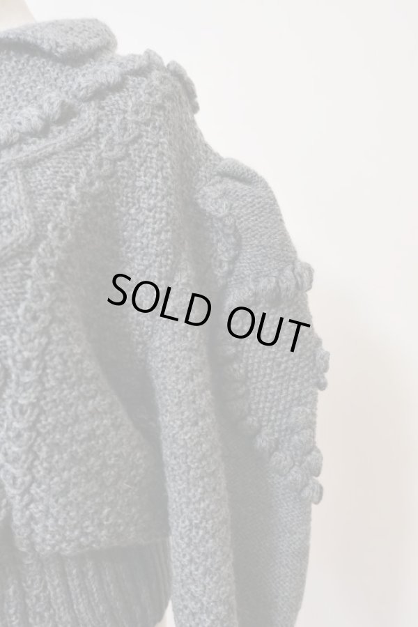 画像8: SIIILON Cathedral knit cardigan grey (8)