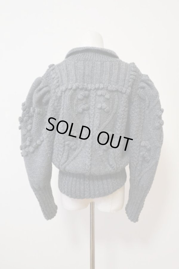 画像3: SIIILON Cathedral knit cardigan grey (3)