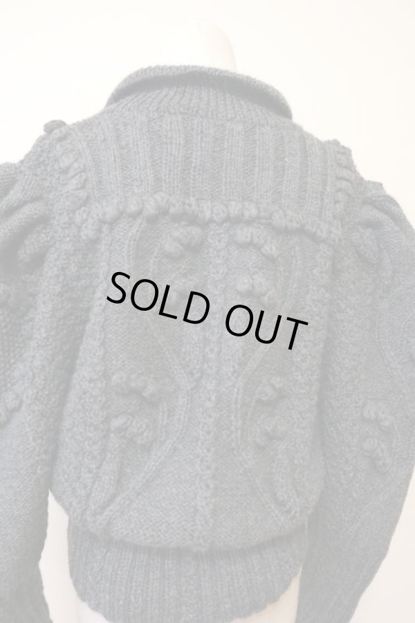 画像6: SIIILON Cathedral knit cardigan grey (6)