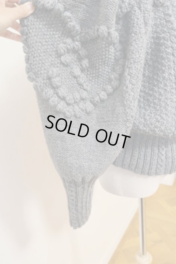 画像7: SIIILON Cathedral knit cardigan grey (7)