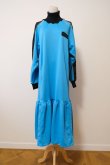 画像1: NON TOKYO  JERSEY FRILL ONE-PIECE  blue (1)