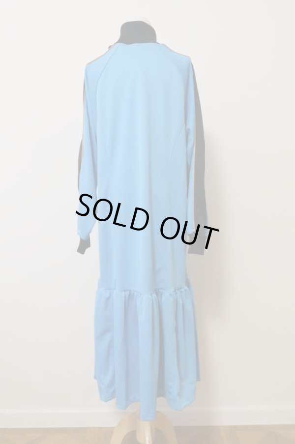 画像3: NON TOKYO  JERSEY FRILL ONE-PIECE  blue (3)