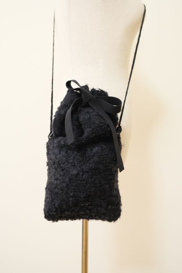 画像3: kéngo (ケンゴ)  loop tweed jersey shoulder bag black (3)