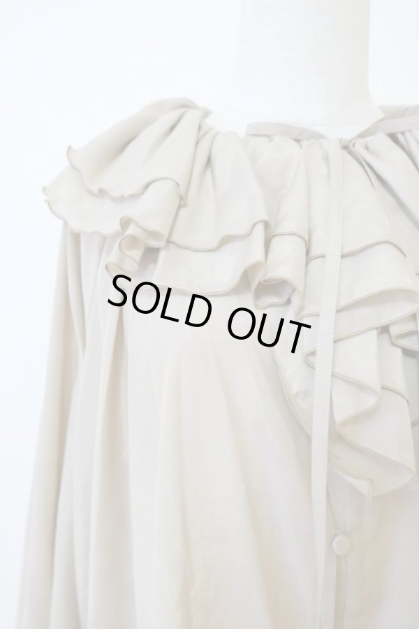 画像9: SOWA(ソーワ)Ruffle blouse khaki (9)