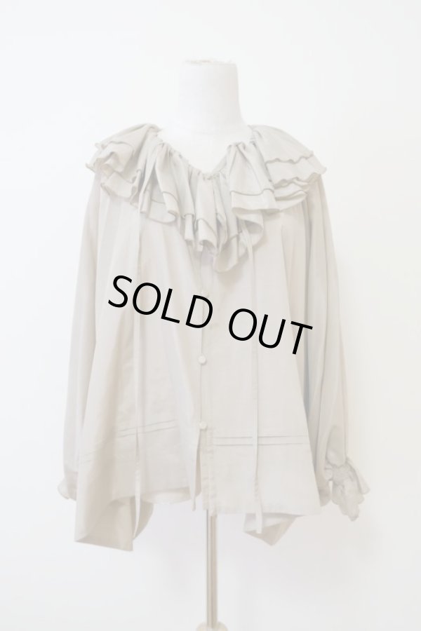 画像5: SOWA(ソーワ)Ruffle blouse khaki (5)
