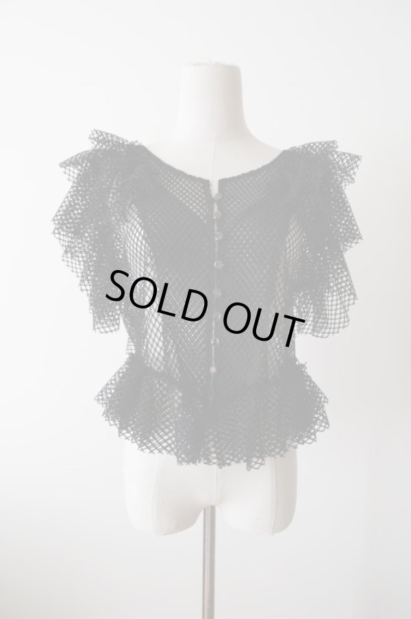 画像1: SIIILON (シーロン）Float evening tops black (1)