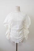 画像1: DECO depuis 1985 MESH GATHER TOPS ivory (1)