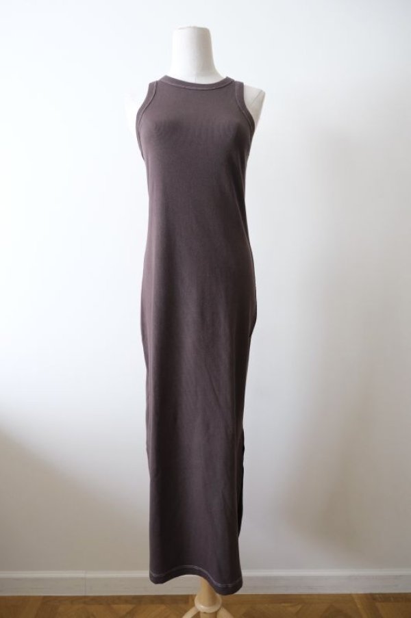 画像1: KLOKE  SPIRE RIB DRESS CHOCOLATE (1)