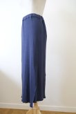 画像2: kéngo (ケンゴ) garagara rib slit long skirt blue navy (2)