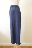 画像3: kéngo (ケンゴ) garagara rib slit long skirt blue navy (3)