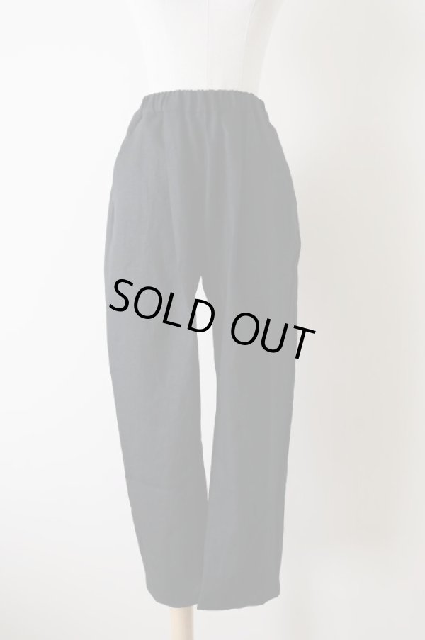 画像1: youmolaugh 薔薇のタックパンツ black (1)