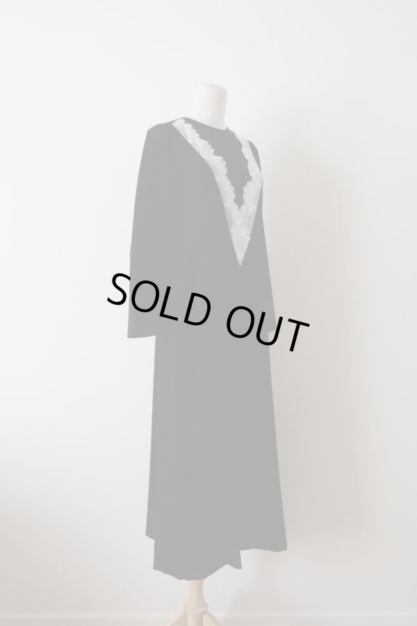 画像3: LOKITHO (ロキト)laced V dress black × white (3)