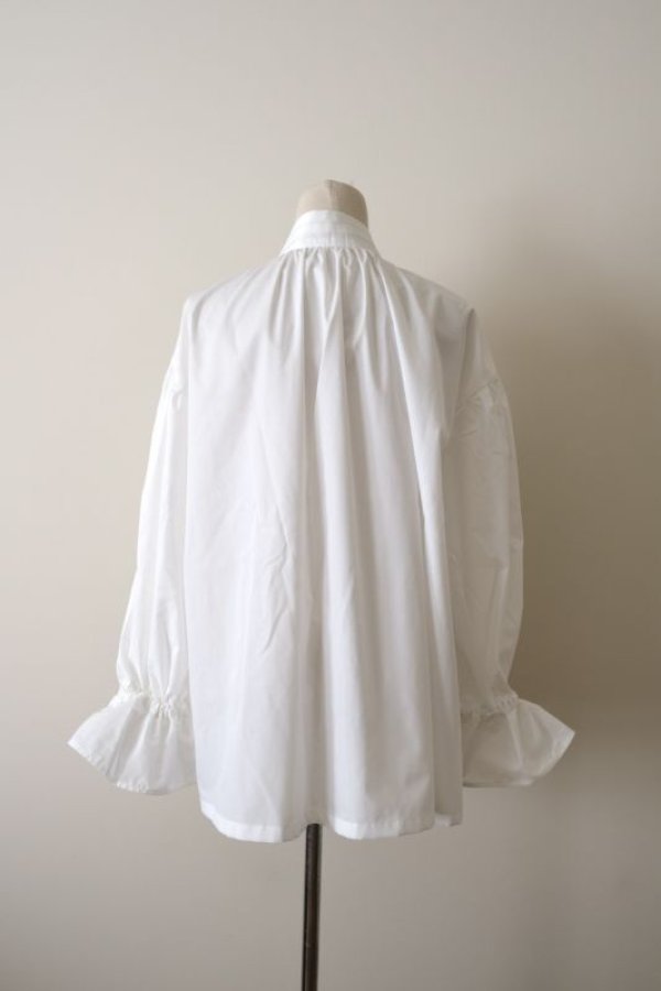 画像3: youmolaugh BIGリボンタイブラウス　white (3)