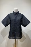 画像1: LOKITHO BOTANICAL EMBOSS SHIRT BLACK (1)