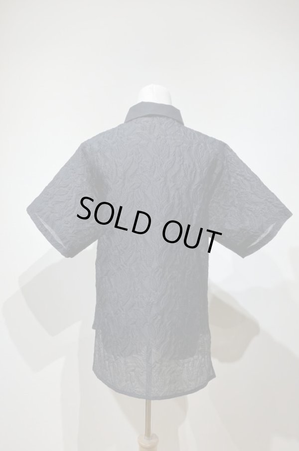 画像4: LOKITHO BOTANICAL EMBOSS SHIRT BLACK (4)