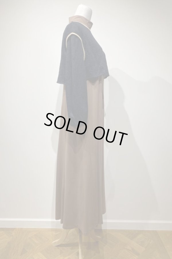 画像2: LOKITHO  KNITED LACE COMBI DRESS　 black (2)