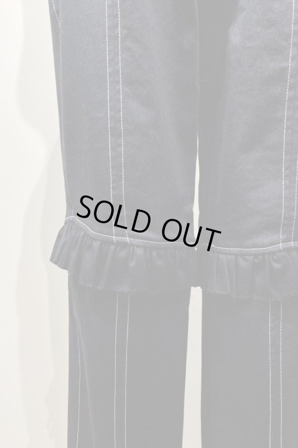 画像5: DECO depuis 1985 vintage denim frill pants black (5)