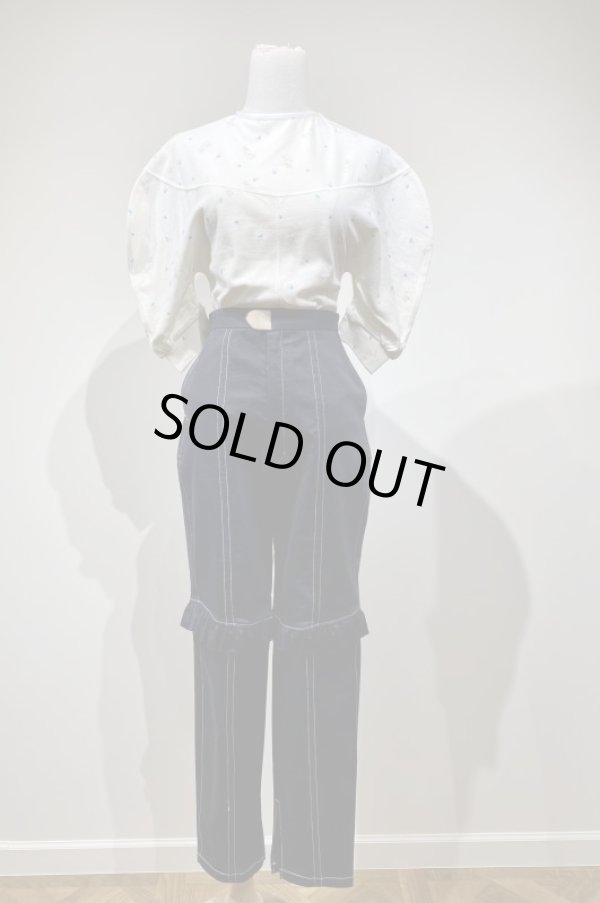 画像7: DECO depuis 1985 vintage denim frill pants black (7)