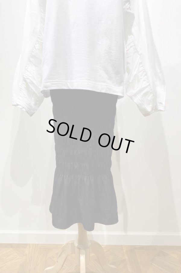 画像4: youmolaugh (ユーモラフ）シャンブレーシャーリングスカート　 black (4)