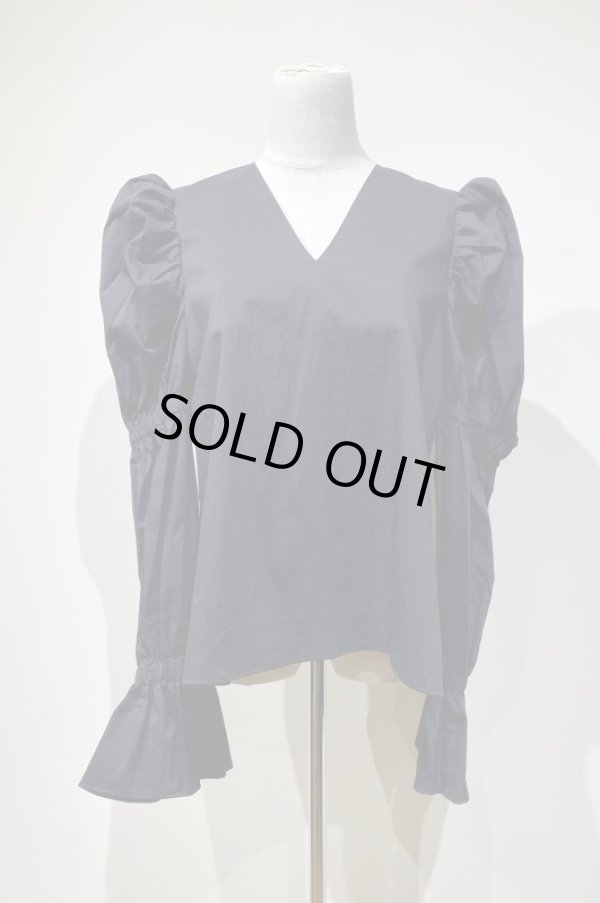 画像1: NON TOKYO PUFF SLEEVE PULLOVER SHIRT black (1)