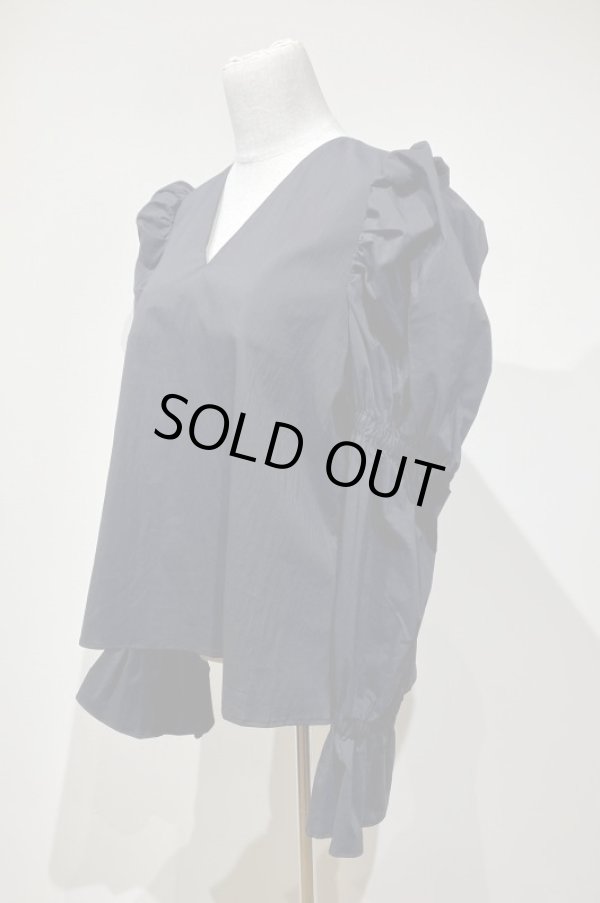 画像2: NON TOKYO PUFF SLEEVE PULLOVER SHIRT black (2)