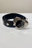 画像1: siiilon The hot girl leather belt　black (1)