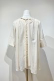 画像5: kéngo (ケンゴ)  summer wool mix gather blouse light beige (5)