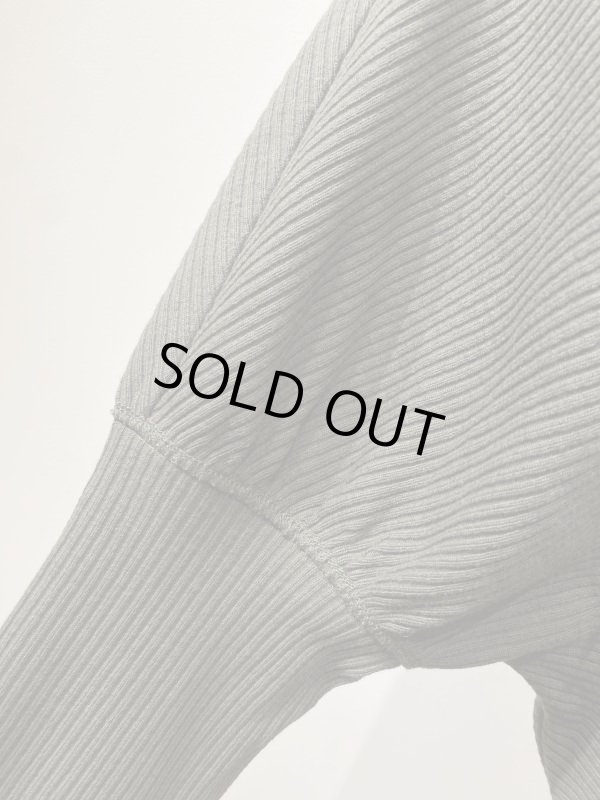 画像7: kengo petit balloon sleeve cotton rib knit  olive (7)