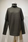 画像1: kengo petit balloon sleeve cotton rib knit  olive (1)