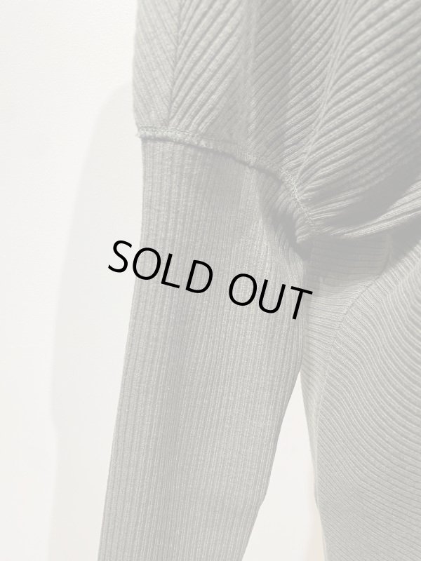 画像5: kengo petit balloon sleeve cotton rib knit  olive (5)