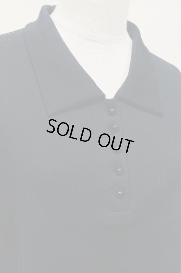 画像4: youmolaugh (ユーモラフ）ミニポロ プルオーバー　black (4)